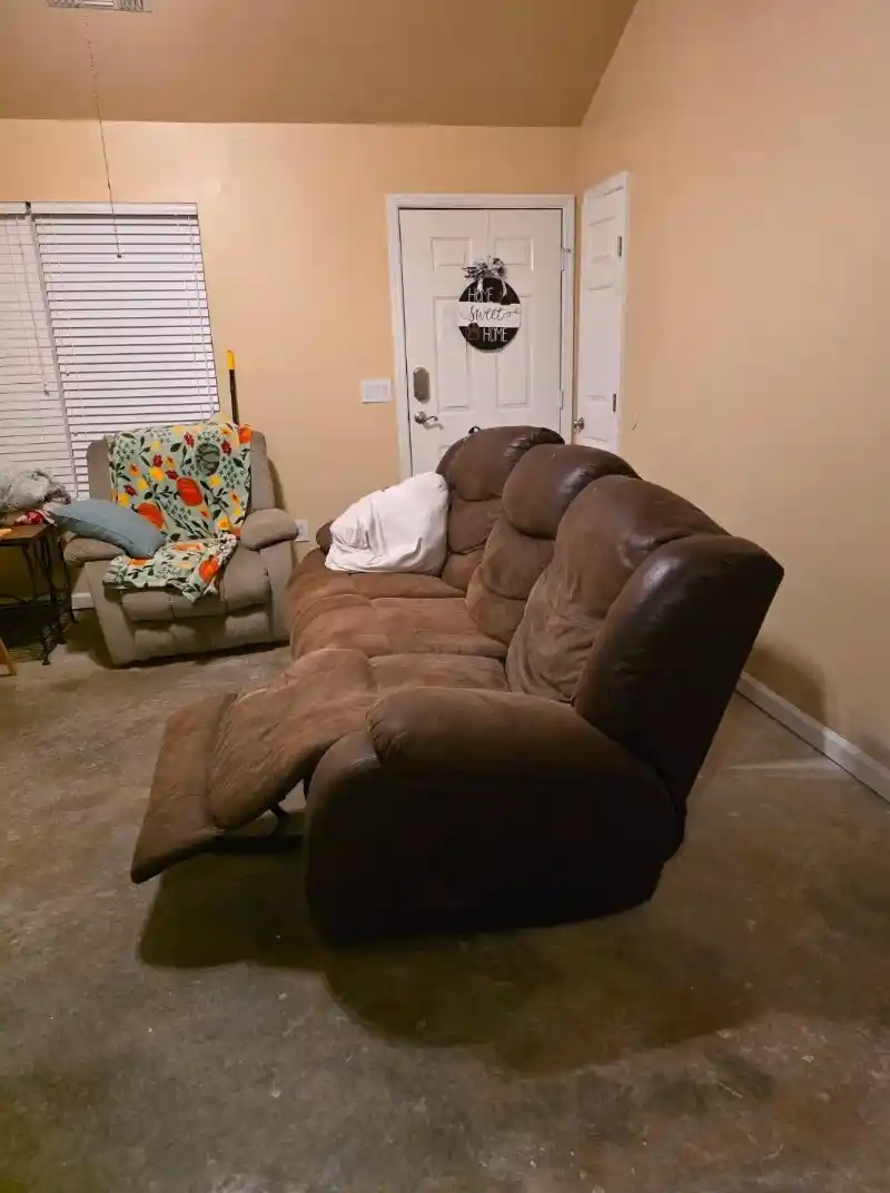 Inside junk pickup from a Mint Hill home without placing items at the curb