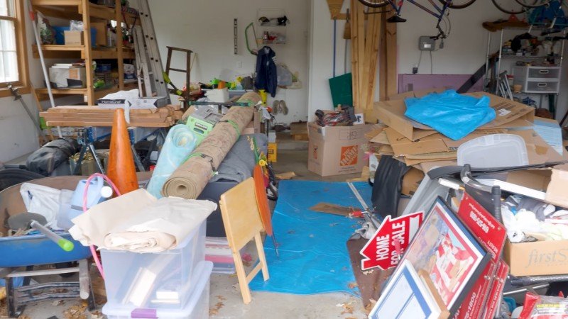 Garage cleanout service at a home in Mint Hill, North Carolina